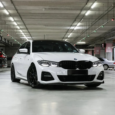 White Pearl Glitter Gloss  vinyl wrap BMW 3 Series.