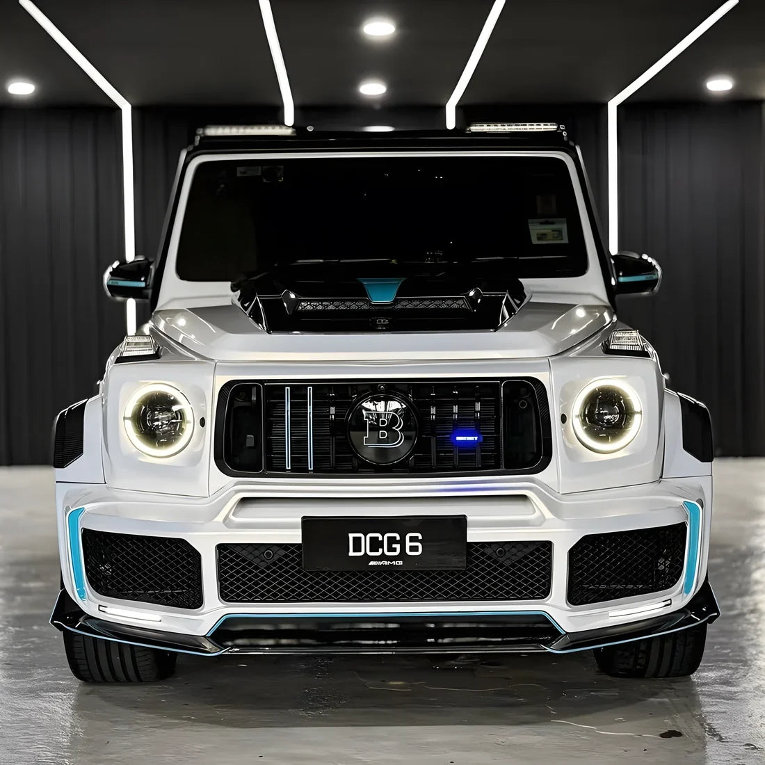 front look of barbus with gold pearl white chameleon wrap