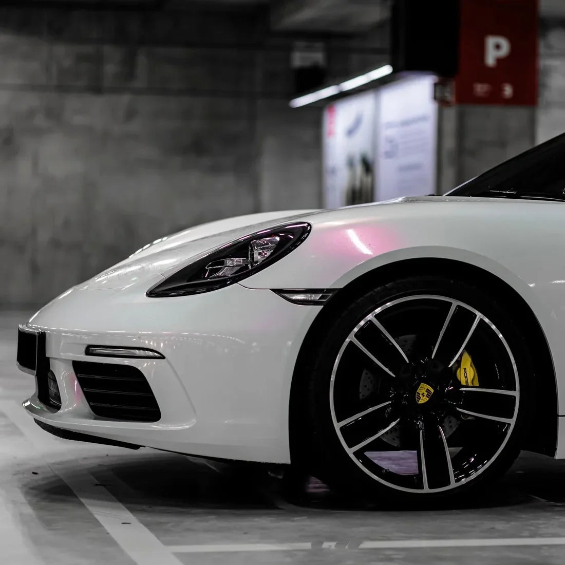 lavender pearl white chameleon Vinyl   
Wrap on the prosche