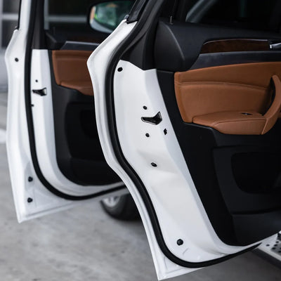 frosted pearl white chameleon Vinyl Wrap on car door panel