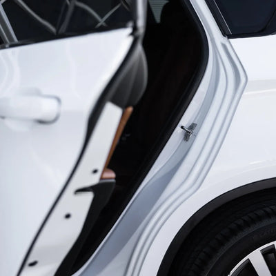 Frosted pearl white chameleon Vinyl Wrap on car door