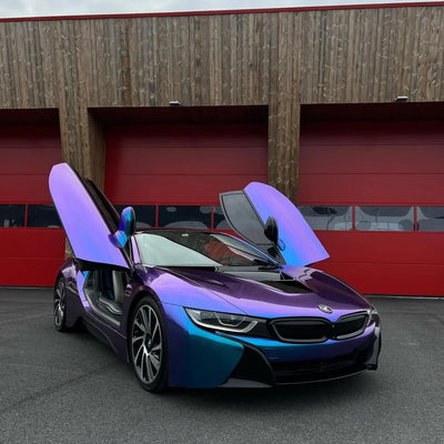 color shift chameleon purple blue gloss acura vinyl wrap