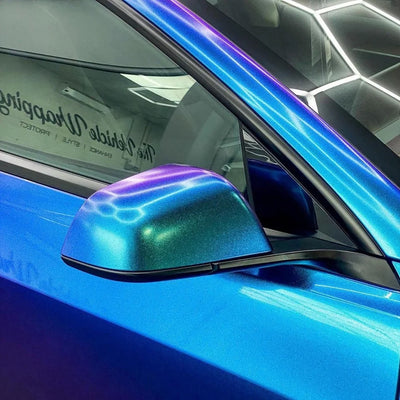 color shift chameleon purple blue gloss acura car wrap