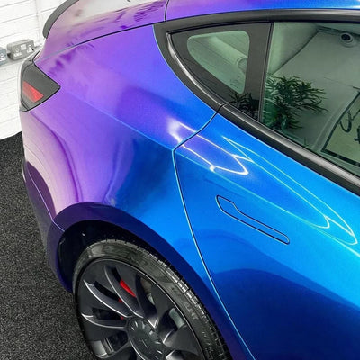 color shift chameleon purple blue gloss acura car wrap