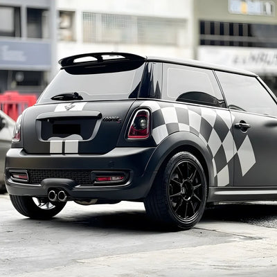 Matte Black Vinyl Wrap on Mini rear side