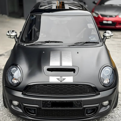 Matte Black Vinyl Wrap on Mini front