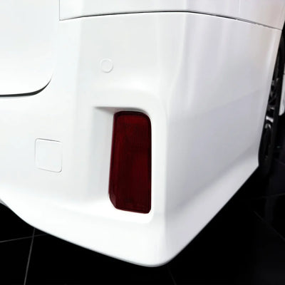 Matte White Vinyl Wrap on Toyota rear panel