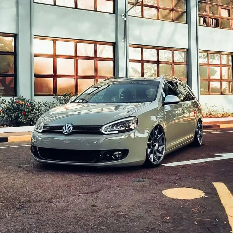 Volkswagen wrapped in High Gloss Moss Green Vinyl Wrap