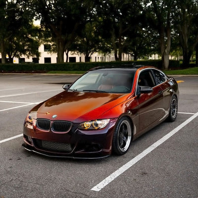 BMW wrapped in Madeira Red  Chameleon Metallic Vinyl