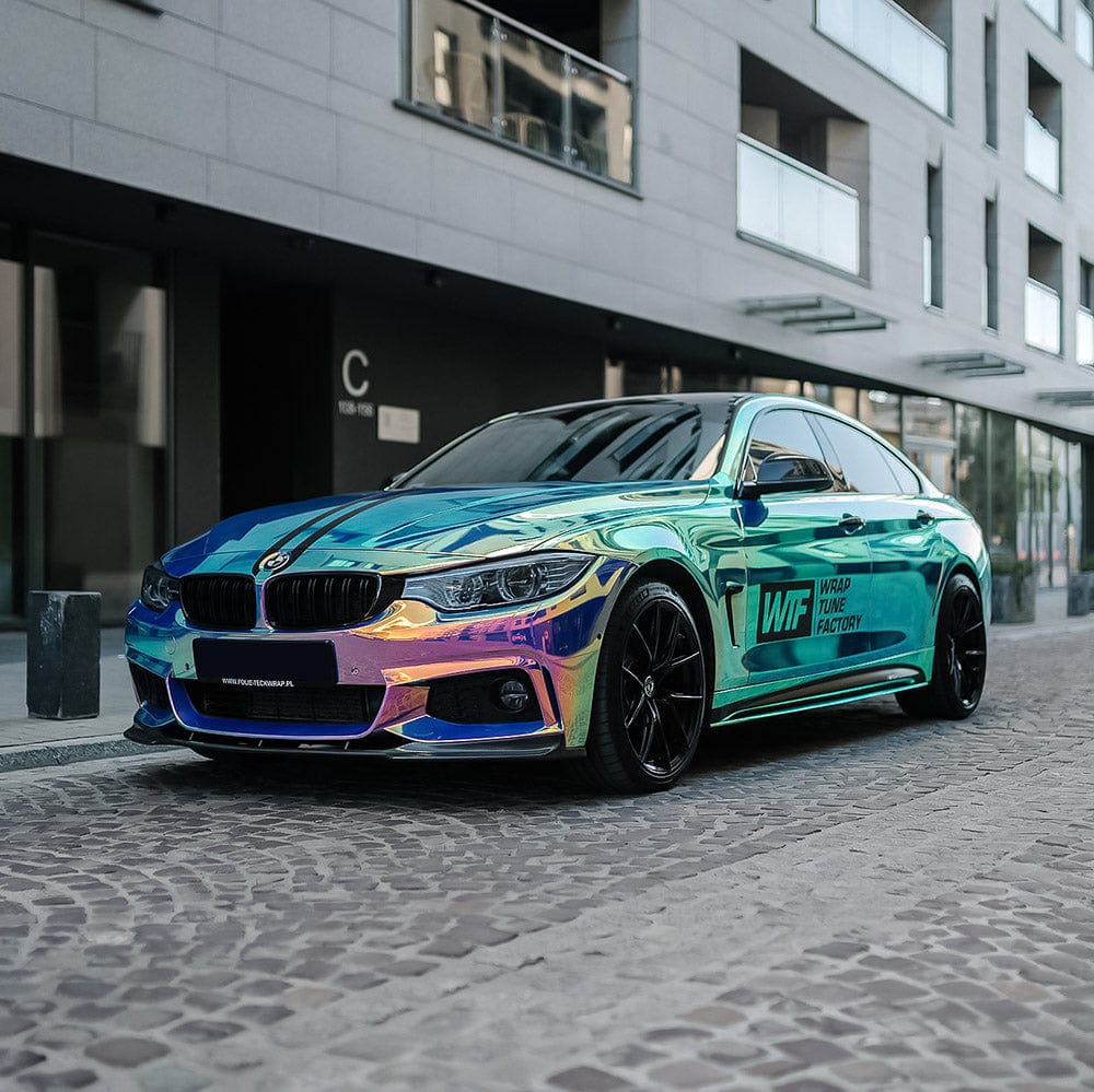 BMW wrapped in Chrome Frozen Berry vinyl