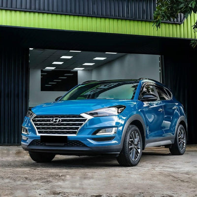Hyundai SUV stylishly wrapped in TeckWrap Avalon Teal gloss vinyl