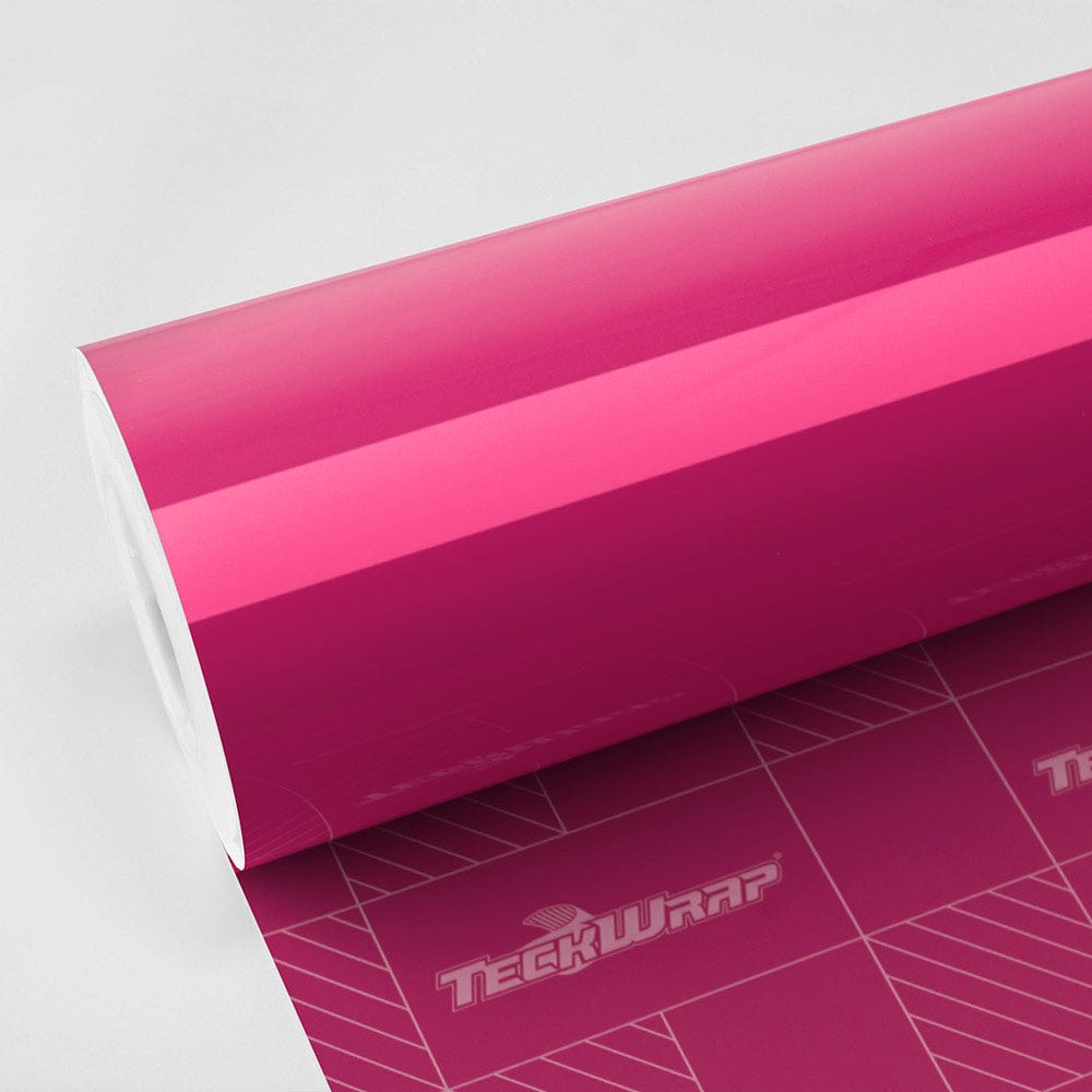Glossy TeckWrap vinyl roll in vibrant Berry Red