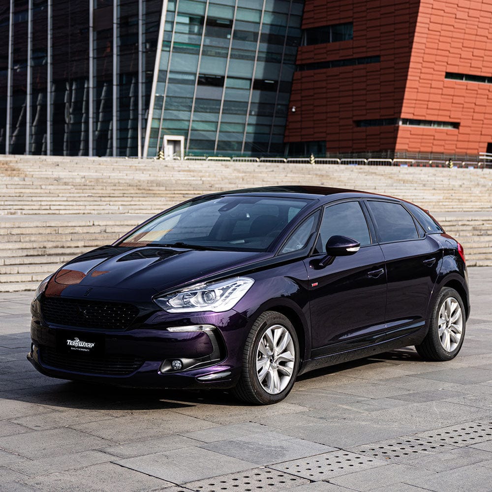hatchback wrapped in Gloss Black Cherry Ice Vinyl
