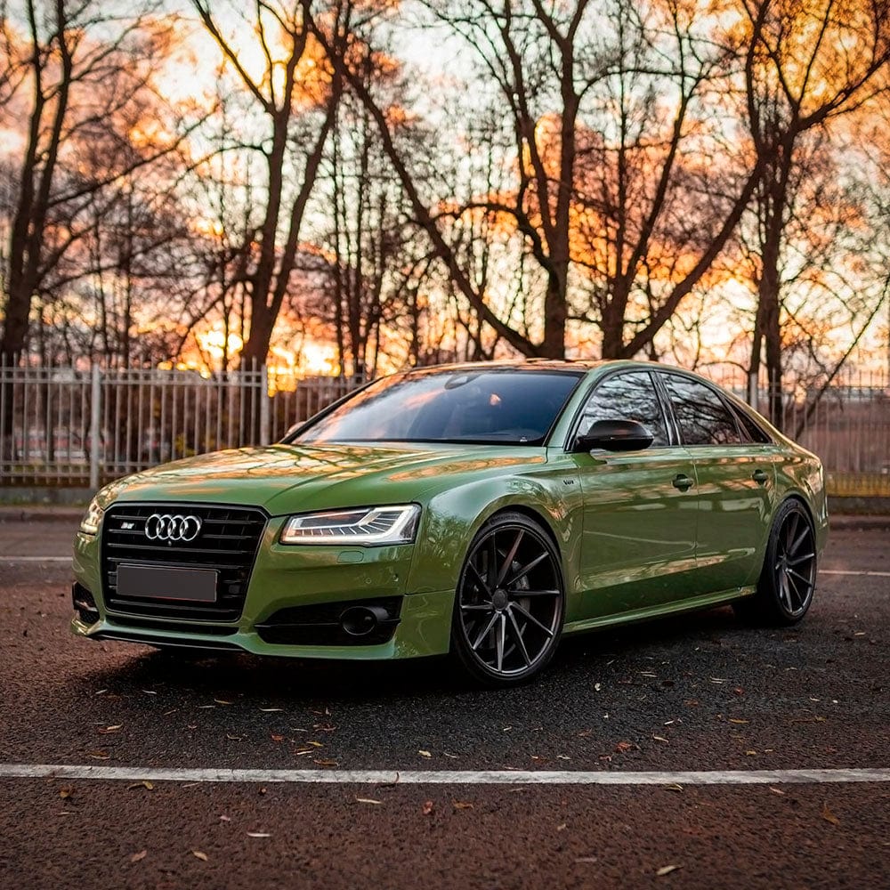 Audi wrapped in French Olive Gloss Vinyl