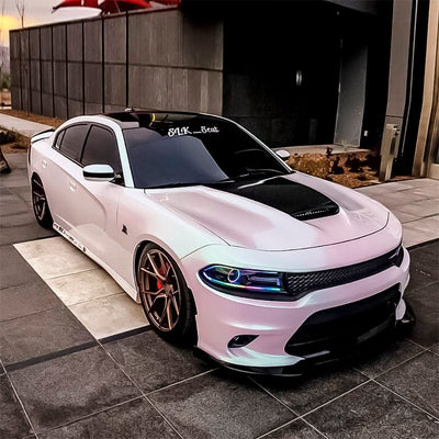 vehicle wrapped in Gloss Aurora White Vinyl Wrap