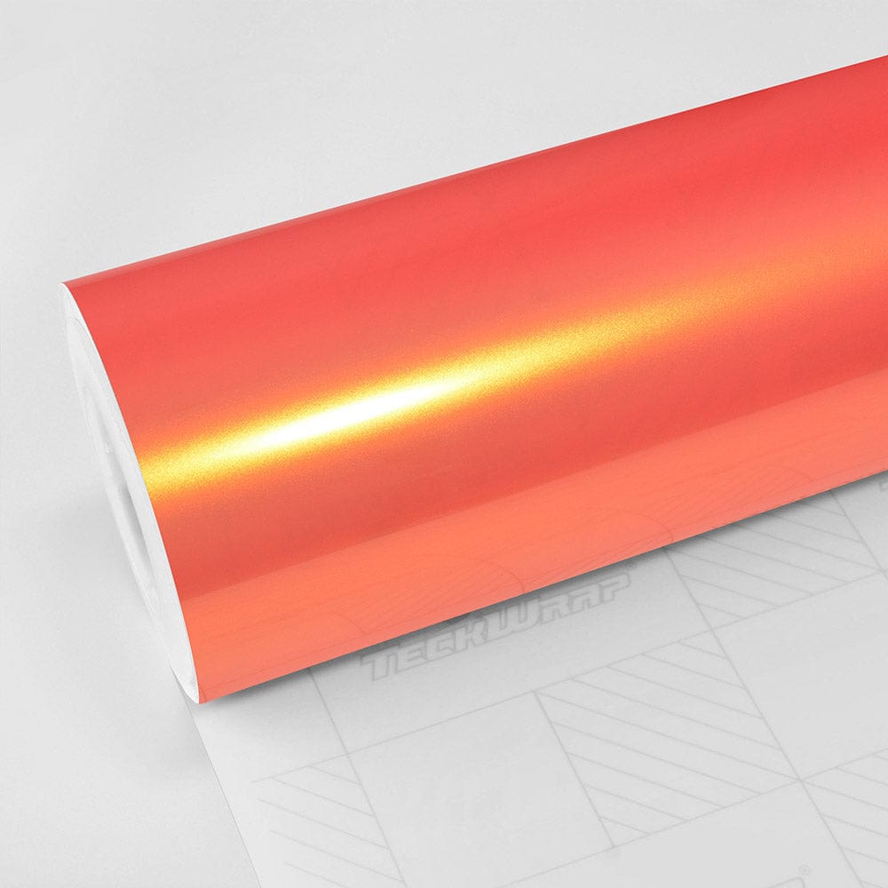 Coral Peach gloss metallic vinyl wrap roll