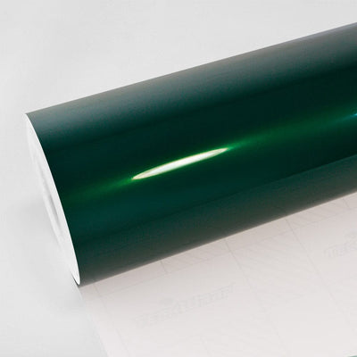 Hunter Green glossy vinyl wrap roll