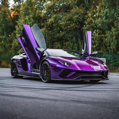 Lamborghini Aventador with Scissor Doors in TeckWrap Passionate Purple (RB04-HD) Gloss Vinyl Wrap