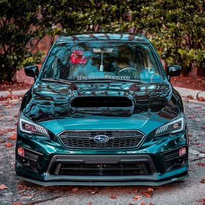 Subaru wrapped in Sherwood Green vinyl