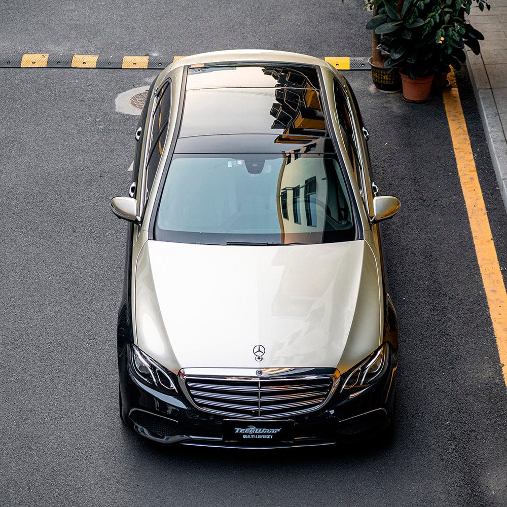 Mercedes-Benz wrapped in Silver Fern Gloss vinyl