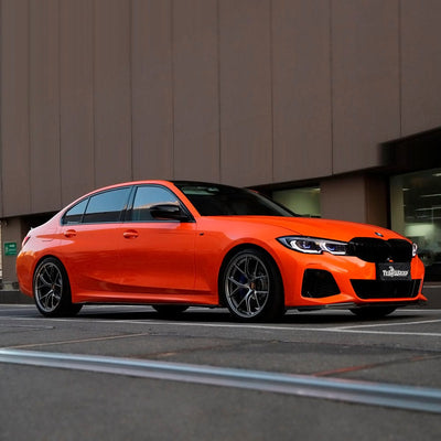 BMW with Tangerine Orange Gloss Vinyl