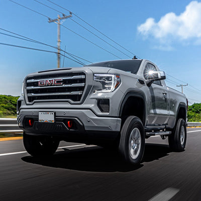 GMC truck in Glossy True Nardo Grey vinyl