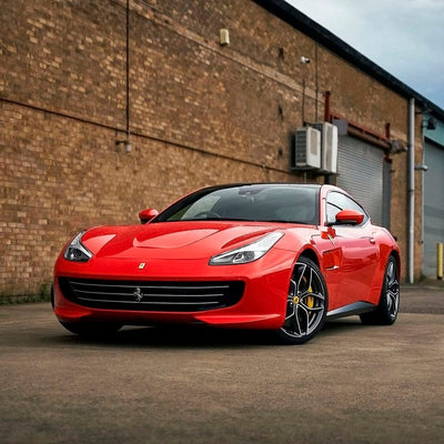 Ferrari featuring Racing Red High Gloss Vinyl Wrap