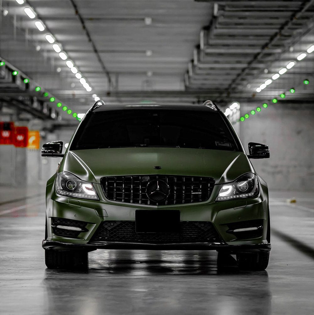 Mercedes-Benz wrapped in Military Green matte vinyl
