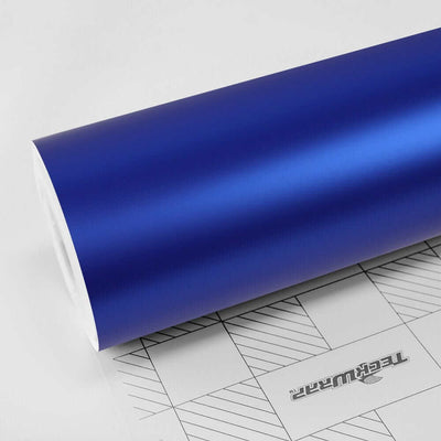 Satin Admiral Blue vinyl wrap roll