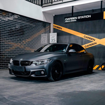 BMW 4 Series wrapped in Apollo Grey (SMT06) Satin Metallic Vinyl Wrap by TeckWrap,