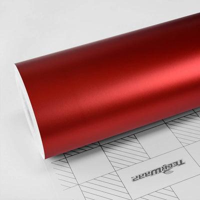 teckwrap satin crimson red vinyl wrap