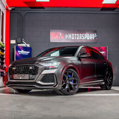 Audi wrapped in Dark Grey Silk Satin Vinyl