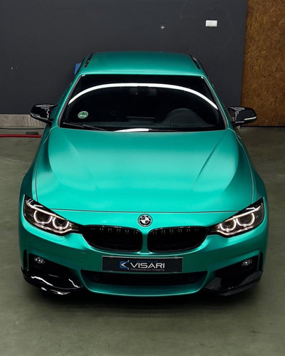 BMW fully wrapped in Emerald Green Satin Vinyl