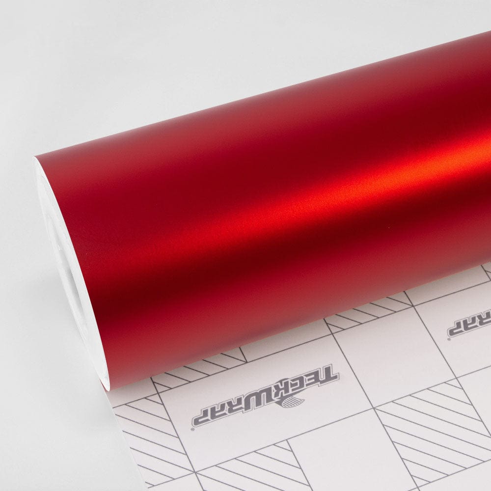 Flame Red satin vinyl wrap roll