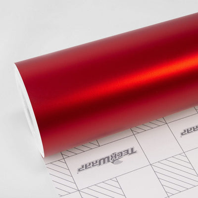 Flame Red satin vinyl wrap roll