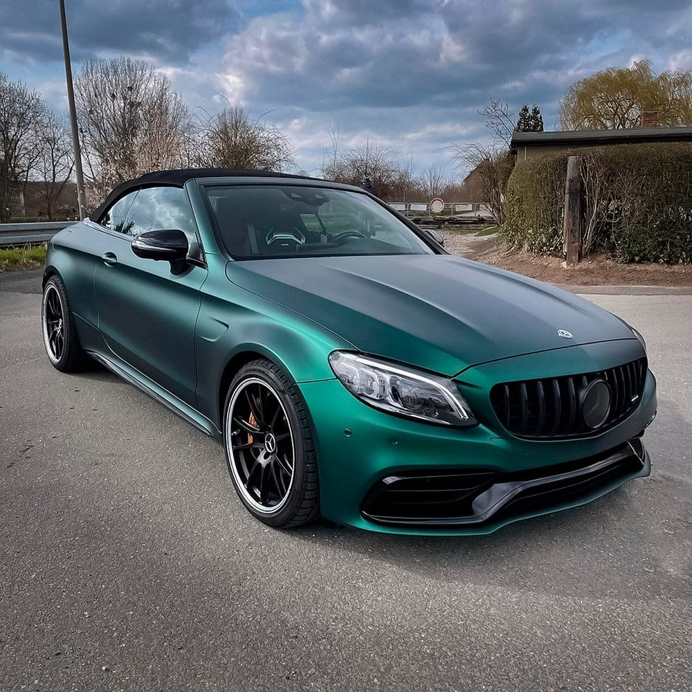 Mercedes convertible Pine Green Satin Vinyl Wrap