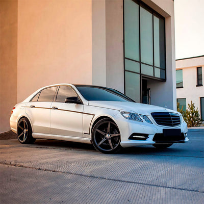 Mercedes-Benz wrapped in Satin Pearl White vinyl wrap