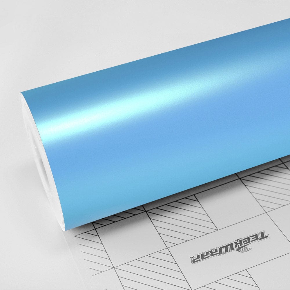 Surf Blue Satin Vinyl Wrap Roll