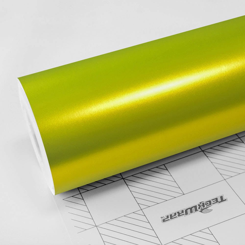 Yellow Lime satin vinyl wrap roll