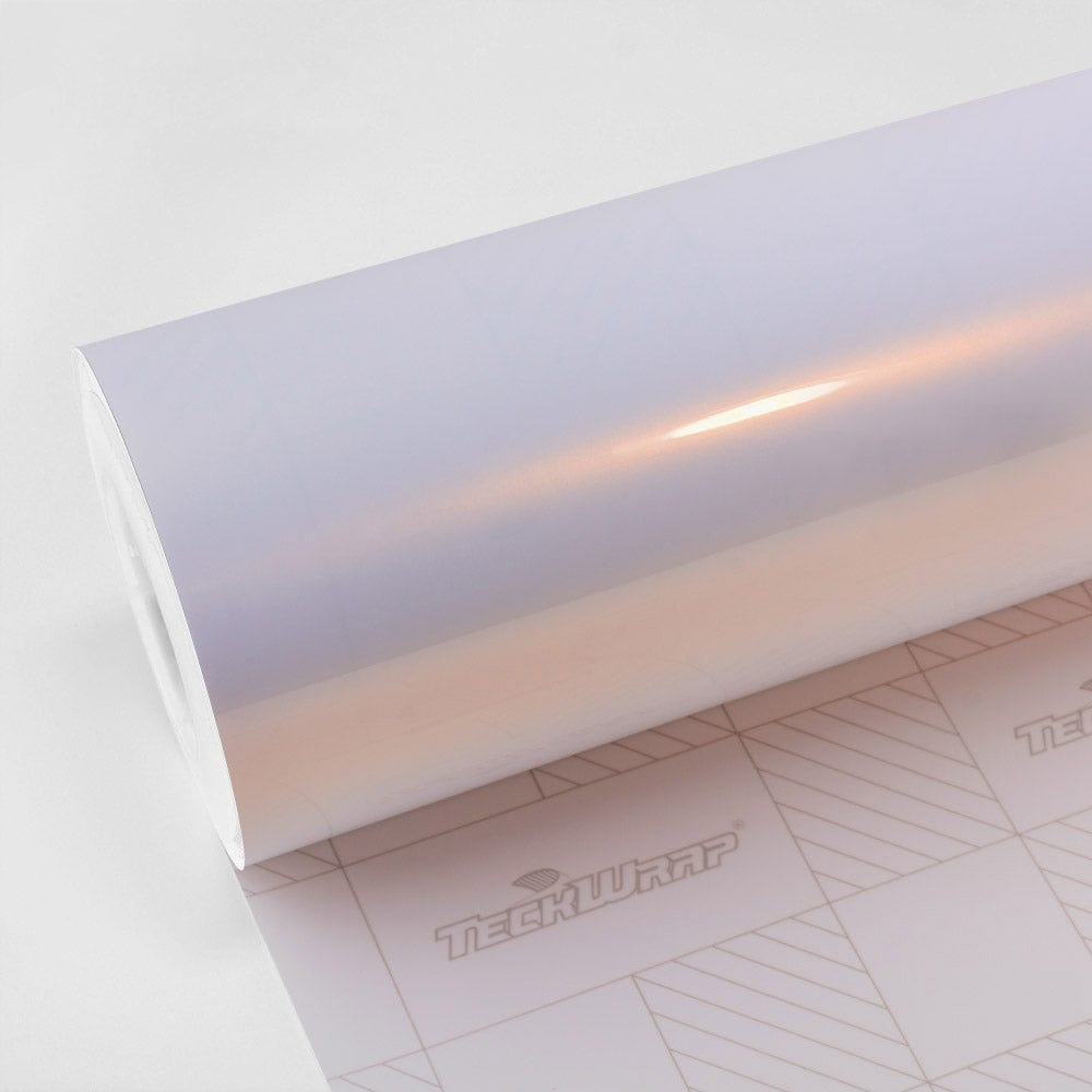 Close-up roll of Gold Pearl gloss vinyl wrap