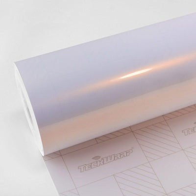 Close-up roll of Gold Pearl gloss vinyl wrap